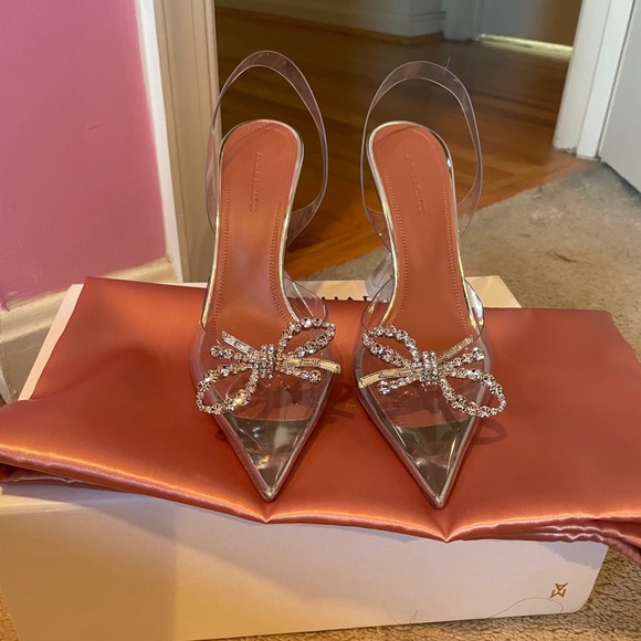Amina Muaddi Rosie Glass Outlet Sale 